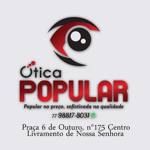 LIVRAMENTO: VENHA CONHECER A ÓTICA POPULAR!