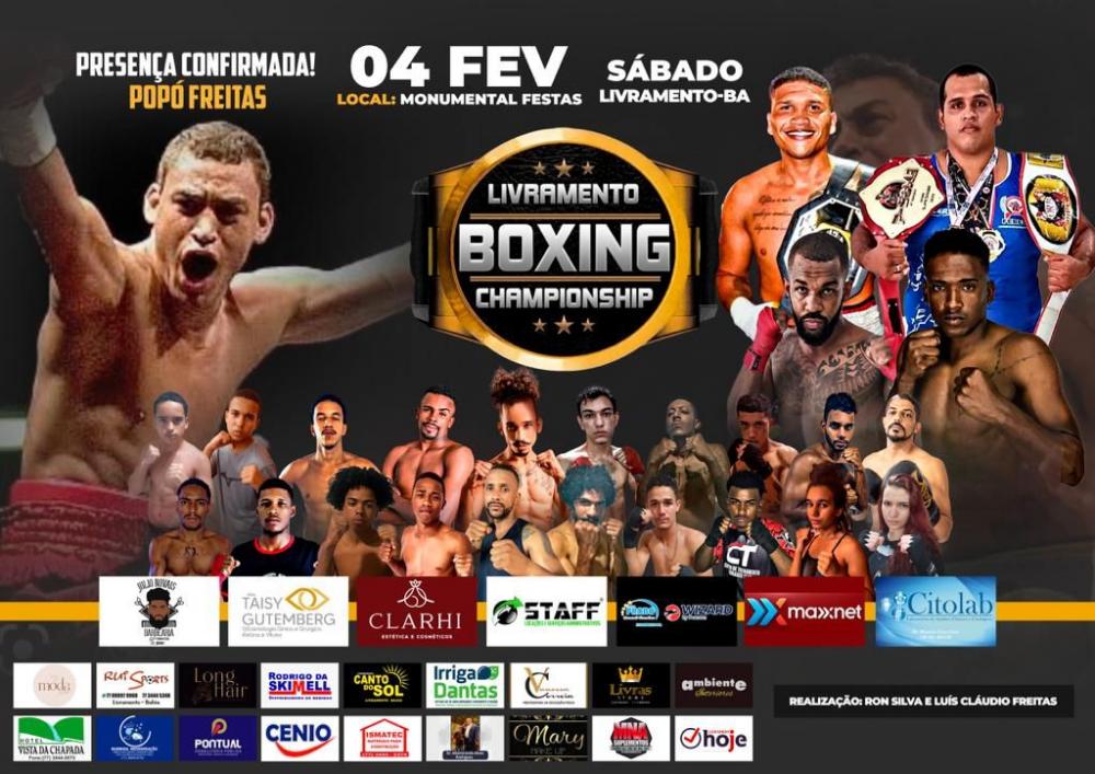 3ª Edição do Livramento Boxing Championship acontece neste sábado (04); Pesagem será na sexta-feira (03) no Monumental Festas e Eventos às 19:00 horas com a presença de Popó Freitas