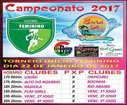 FUTEBOL ARTE DE LIVRAMENTO: 21 DE JANEIRO NO CLUBE BEIRA RIO
