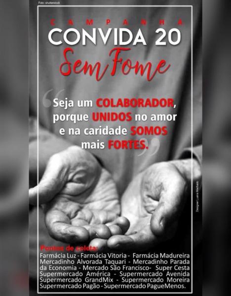 LIVRAMENTO: PROJETO CONVIDA 20 SEM FOME JÁ DOOU MAIS DE 850 CESTAS BÁSICAS EM COMUNIDADES CARENTES