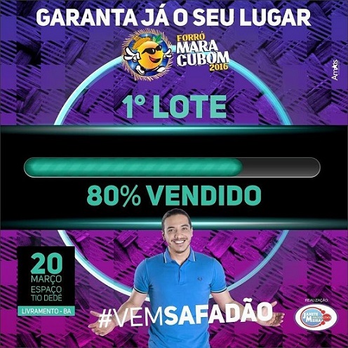 FORRÓ DO MARACUBOM: GARANTA JÁ SEU INGRESSO DO 1º LOTE