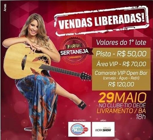FALTAM 19 DIAS PARA O FARRA SERTANEJA COM MARÍLIA MENDONÇA. ADQUIRA LOGO SEU INGRESSO