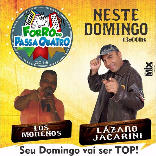 NESTE DOMINGO (15) TEM FORRÓ DO PASSA QUATRO. VOCÊ NÃO PODE PERDER!