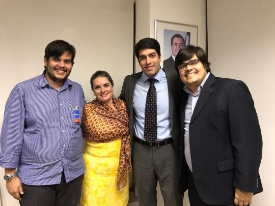 Otto Filho, presidente do Desenbahia, recebe representantes de Livramento