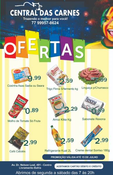 CONFIRA AS OFERTAS DA SEMANA NA CENTRAL DAS CARNES