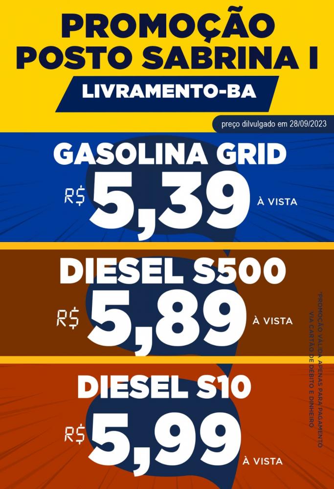 Livramento: Posto Sabrina anuncia gasolina Grid a R$ 5,39