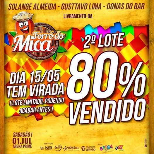 FORRÓ DO MICA 2017: VEM AÍ VIRADA DE PREÇO; ADQUIRA LOGO O SEU INGRESSO!