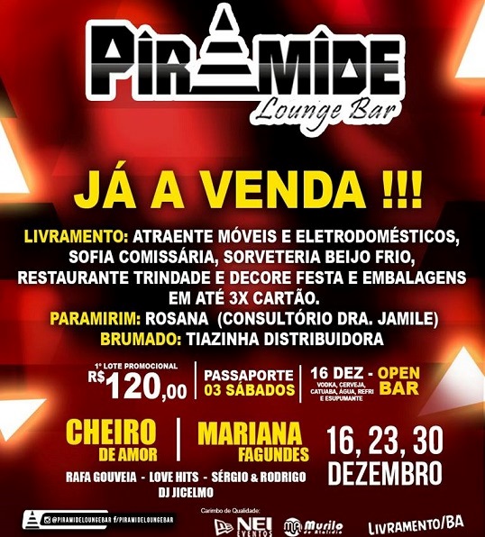 PIRÂMIDE LOUNGE BAR: ADQUIRA LOGO O SEU PASSAPORTE!
