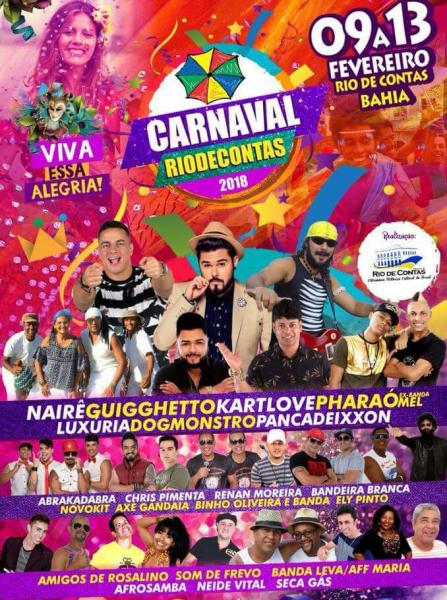 CARNAVAL 2018: RIO DE CONTAS DIVULGA SUAS ATRAÇÕES
