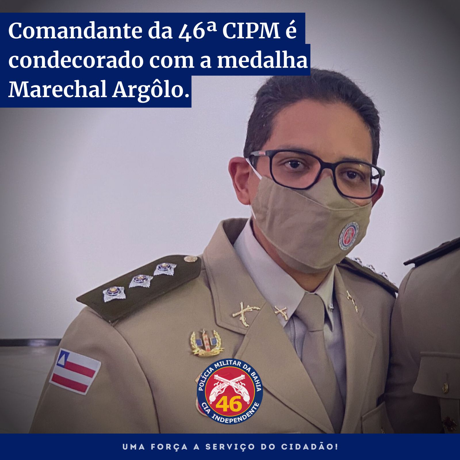 Comandante da 46ª CIPM é condecorado com a medalha Marechal Argolo – Visconde de Itaparica.