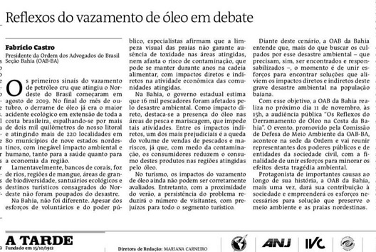 Reflexos do vazamento de óleo em debate