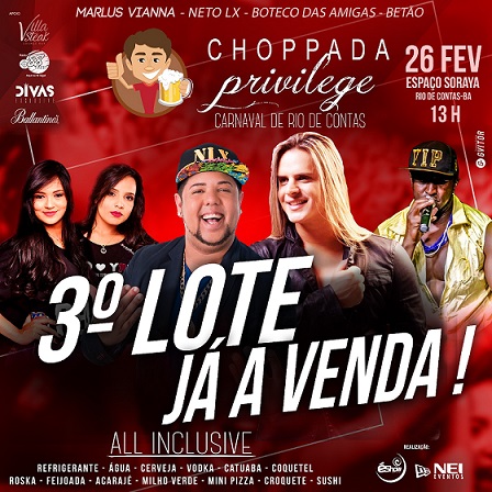 CHOPPADA PRIVILEGE: 3º LOTE JÁ ESTÁ À VENDA; ADQUIRA LOGO O SEU E NÃO FIQUE DE FORA