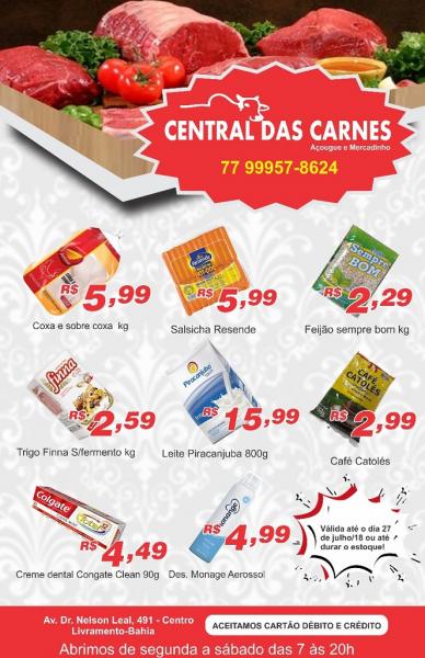 CONFIRA AS OFERTAS DA SEMANA NA CENTRAL DAS CARNES