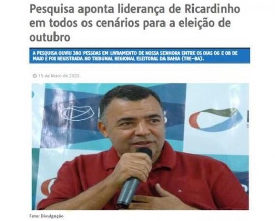 LIVRAMENTO: PERFIL ESTATÍSTICA DIVULGA NOTA SOBRE PESQUISA FRAUDULENTA DIVULGADA EM REDES SOCIAIS