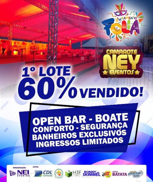 LIVRAMENTO FOLIA: CORRA E ADQUIRA 1º LOTE PROMOCIONAL DO CAMAROTE