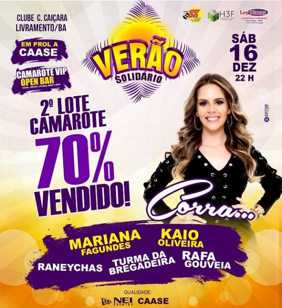 VERÃO SOLIDÁRIO: ADQUIRA LOGO SEU INGRESSO ANTES DA VIRADA DE PREÇO