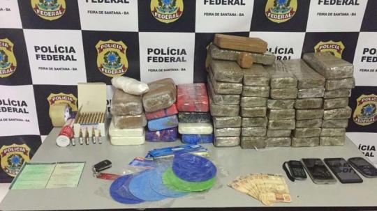  Traficantes com 50kg de drogas são presos pela polícia durante operação em Feira de Santana