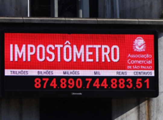 Impostômetro atinge R$ 800 bilhões nesta segunda-feira