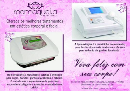 FAÇA SEU TRATAMENTO ESTÉTICO COM ROAMAQUEILA 