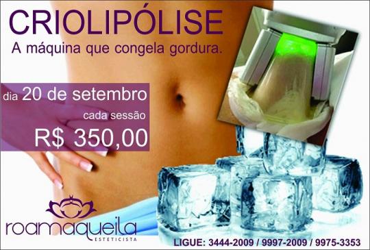 CRIOLIPÓLISE: O MAIS MODERNO PROCEDIMENTO PARA REDUÇÃO DE GORDURA LOCALIZADA