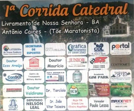 LIVRAMENTO: TÕE MARATONISTA REALIZA 1ª CORRIDA CATEDRAL NESTE DOMINGO