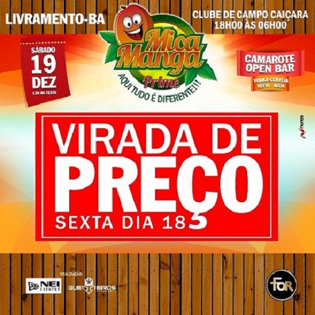 FALTAM 10 DIAS PARA O MICA MANGA PRIME, VIRADA DE PREÇO ACONTECE DIA 18