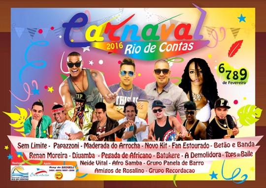RIO DE CONTAS: CARNAVAL 2016 COMEÇA AMANHÃ 