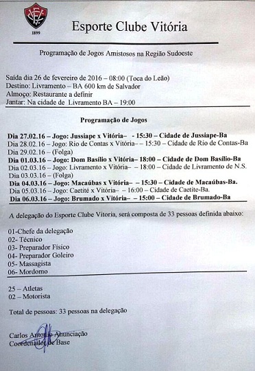 ESCOLINHA REVELANDO TALENTOS PROMOVE AMISTOSOS COM O ESPORTE CLUBE VITÓRIA