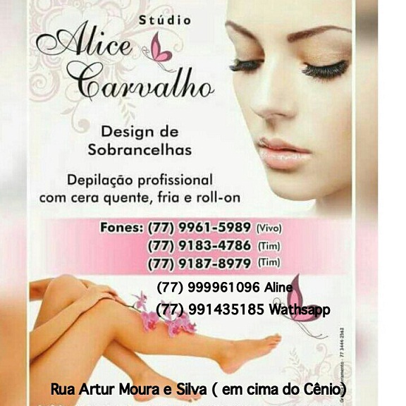 DESIGN DE SOBRANCELHA É NO STUDIO ALICE CARVALHO