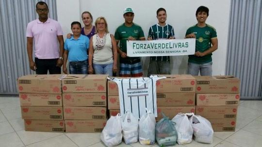 LIVRAMENTO: TORCIDA ORGANIZADA DO PALMEIRAS FEZ DOAÇÃO DE CESTAS BÁSICAS PARA A CAASE