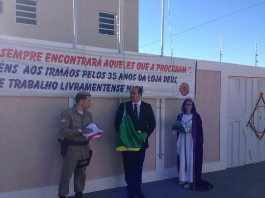 DIA DA INDEPENDÊNCIA: MAÇONARIA REALIZOU CERIMÔNIA DE HASTEAMENTO DA BANDEIRA