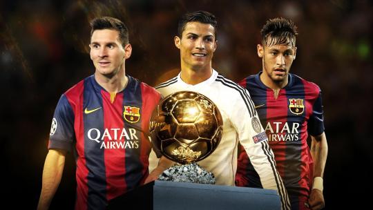 Messi, Cristiano Ronaldo e Neymar são indicados à Bola de Ouro 