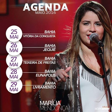 FARRA SERTANEJA: DIVULGADA AGENDA DE SHOWS DE MARÍLIA MENDONÇA; DOMINGO (29) SERÁ EM LIVRAMENTO!