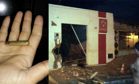 Criminosos explodem caixa do Bradesco na madrugada deste sábado em Caetanos