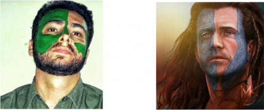 O cara pintada de Livramento