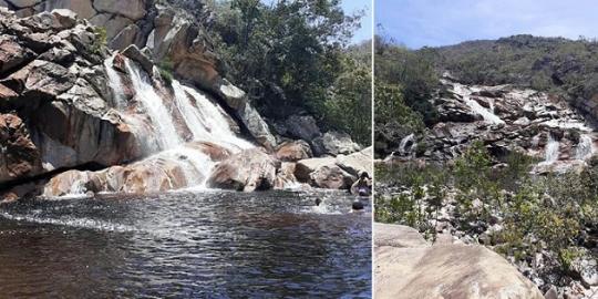 Cachoeira em povoado do município de Abaíra atrai turistas pela beleza e fácil acesso