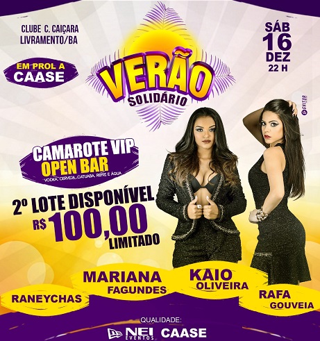 VERÃO SOLIDÁRIO: ADQUIRA LOGO SEU INGRESSO ANTES DA VIRADA DE PREÇO