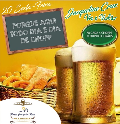NESTA SEXTA-FEIRA (20) TEM SOM AO VIVO E CHOPP NO POSTO JOAQUIM NETO