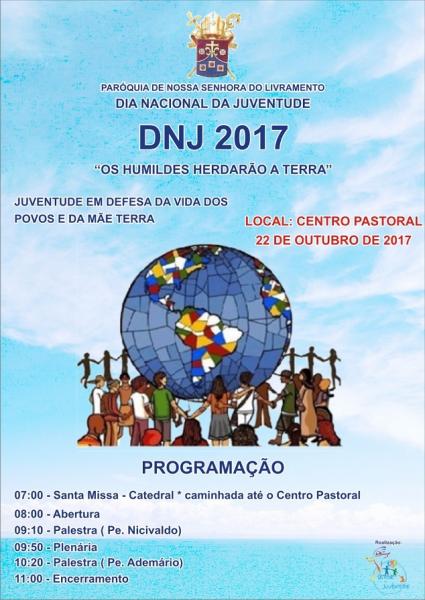 A paroquia nossa senhora do livramento realizará o dia nacional da juventude (DNJ)