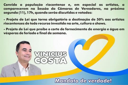 RIO DE CONTAS: VEREADOR VINICIUS COSTA CONVIDA POPULAÇÃO PARA PARTICIPAR DE SESSÃO NA CÂMARA NESTA SEGUNDA (11)