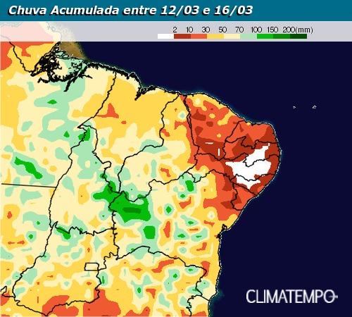 Semana começa com temporais no interior do NE