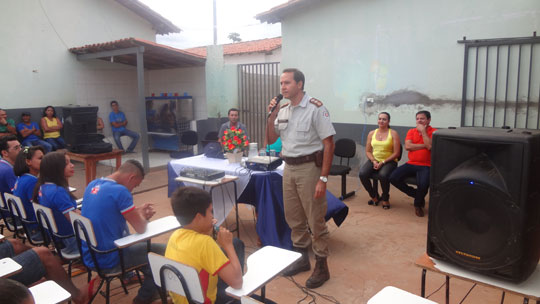 Novo Comandante da 46ª CIPM de Livramento fez importante palestra no distrito do Iguatemi