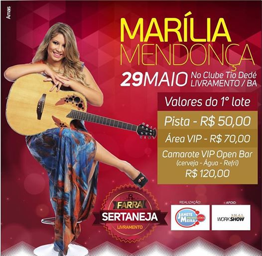 FARRA SERTANEJA COM MARÍLIA MENDONÇA. VOCÊ NÃO PODE PERDER!