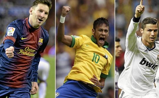 Neymar é finalista do Bola de Ouro; Messi e C. Ronaldo são os rivais